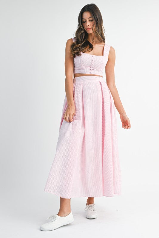 Top &Midi Skirt Set
